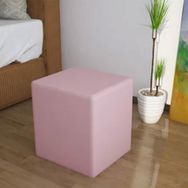 Dekorstilim Ard 707 Tabure Ahşap İskeletli Pembe Kare Puf
