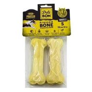 Delibon 2x12 cm Beyaz Small Deri Pres Kemik Köpek Ödülü