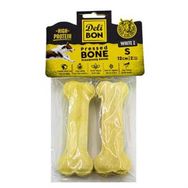 Delibon Beyaz 12 cm S Boy 2'li Paket Deri Press Köpek Kemik