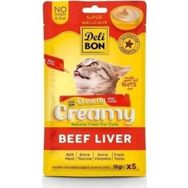 Delibon Creamy Dana Ciğerli 5x15 gr Sıvı Kedi Ödül Maması