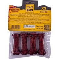 Delibon Yenebilir Press Kemik Barbekü Soslu 7 cm 4'lü Kırmızı Köpek Ödül Maması