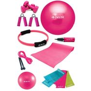 Delta Delta 55 cm Pilates Topu Çemberi 4 mm Minder El Yayı Dambıl Seti STQ-PFS-EY55