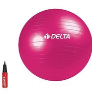 Delta Fuşya Deluxe Pilates Topu 55 cm ve Çift Yönlü Pompa Seti