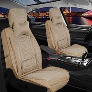 Deniz Tuning Isuzu D-Max Lüx Deri 5'li Takım Cross Bej Oto Koltuk Kılıfı