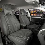 Deniz Tuning Volvo XC40 Lüx Deri Füme 5'li Set Oto Koltuk Kılıfı