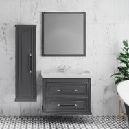 Denko Albatros 80 cm Mdf Gri Banyo Dolabı Takımı ve Boy Dolabı