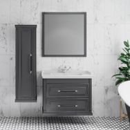 Denko Albatros 80 cm Mdf Gri Banyo Dolabı Takımı ve Boy Dolabı