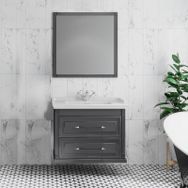 Denko Albatros 80 cm Mdf Gri Banyo Dolabı Takımı