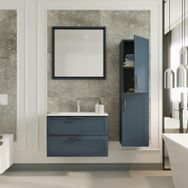 Denko Beyoğlu 75 cm Mdf Mat Lacivert Banyo Dolabı Takımı ve Boy Dolabı