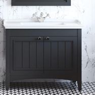 Denko Helena 100 cm Füme Alt Modül ve Lavabo Banyo Dolabı