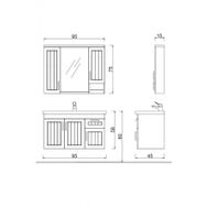 Denko Lotus 100 cm Mdf Üzeri Lake Banyo Takımı ve Boy Dolabı