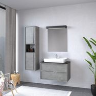 Denko Matia 80 cm Boy Dolap ve Banyo Dolabı Takım