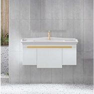 Denko Motta 100 cm Asma Mdf Beyaz Banyo Dolabı Alt Modül Lavabo