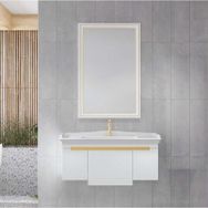 Denko Motta 100 cm Asma Mdf Beyaz Banyo Dolabı Takımı