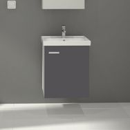 Denko Terra 50 cm Mdf Antrasit Gri Banyo Dolabı Alt Modül Lavabo