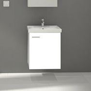 Denko Terra 50 cm Mdf Beyaz Banyo Dolabı Alt Modül ve Lavabo