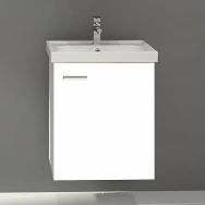 Denko Terra 50 cm Mdf Beyaz Banyo Dolabı Alt Modül ve Lavabo