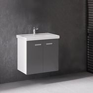 Denko Terra 65 cm Mdf Antrasit Gri Banyo Dolabı Alt Modül Lavabo