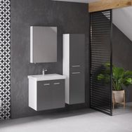 Denko Terra 65 cm Mdf Antrasit Gri Banyo Dolabı Takım Boy Dolabı