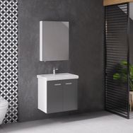 Denko Terra 65 cm Mdf Antrasit Gri Banyo Dolabı Takımı