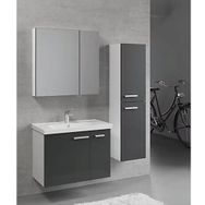 Denko Terra 80 cm Mdf Antrasit Gri Banyo Dolabı Takımı