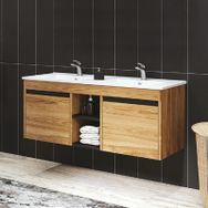 Denko Twin 120 cm Mdf Ud Banyo Dolabı Alt Modül Ve Lavabo