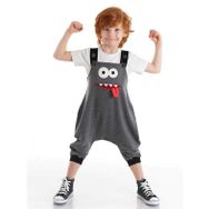 Denokids CFF-21Y1-083 Zıpır Gri Erkek Çocuk Tulum