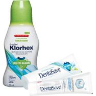 DentaSave Klorhex Günlük Bakım Ağız Çalkalama Suyu 300 ml +Çinko ve Aşındırmayan Beyazlık 75 ml Diş Macunu