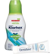 DentaSave Klorhex Günlük Bakım Ağız Çalkalama Suyu 300 ml ve Aşındırmayan Beyazlık 75 ml Diş Macunu