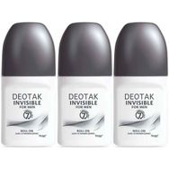 Deotak For Men Invisible 3x35 ml Erkek Roll-On Deodorant