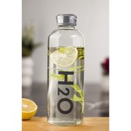 Depa H2O Borosilikat Cam Matara Vakum Kapaklı Gri 1000 ml Su Şişesi Suluk