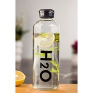 Depa H2O Borosilikat Cam Matara Vakum Kapaklı Siyah 1000 ml Su Şişesi Suluk