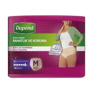 Depend 10 Adet Tekli Paket Medium Emici Külot Kadın Hasta Bezi