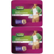 Depend 2 Paket 10'lu Large-Büyük Emici Külot Kadın Hasta Bezi