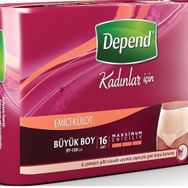 Depend Büyük 16 Adet Kadın Emici Külot