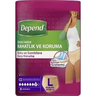 Depend Büyük Boy 9'lu Kadın Emici Külot
