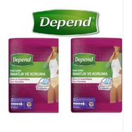 Depend Kadın Büyük Boy 42-50 Beden 2x9 Adet Emici Külot