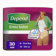 Depend Kadın Orta 30 Adet Emici Külot Hasta Bezi