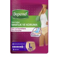 Depend L Beden 9+9 Adet Kadın Emici Külot
