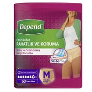 Depend M Orta Boy 70-105 cm 10'lu 5 Paket 50 Adet Emici Külot