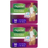 Depend Medium Kadın 2x30 Adet Emici Külot Hasta Bezi