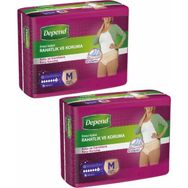 Depend Orta Boy Kadın 2x16 Adet Kadın Emici Külot