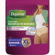 Depend XL Extra Büyük 9 Adet Emici Külot Hasta Bezi