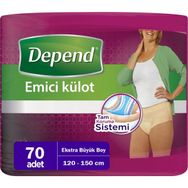 Depend Xl Extra Büyük Boy 120 - 150 cm 70 Adet Emici Külot