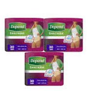 Depend XL Extra Büyük Kadın 3x30 Adet Emici Külot Hasta Bezi