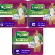 Depend XL Kadın 3x30 Adet Emici Külot Hasta Bezi
