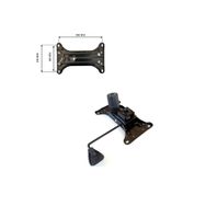 Depolife 15 X 25 CM Siyah Tek Kol Metal Şase Tilt Mekanizma Ofis Çalışma Koltuğu Yedek Parça
