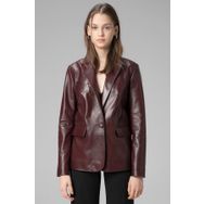 Dericlub WM011 Gerçek Deri Kadın Blazer Ceket
