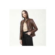 Dericlub YB-2156 Gerçek Deri Camel Antik Kadın Mont