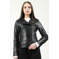 Dericlub YB-RM416 Siyah Croko Baskılı Deri Kadın Mont